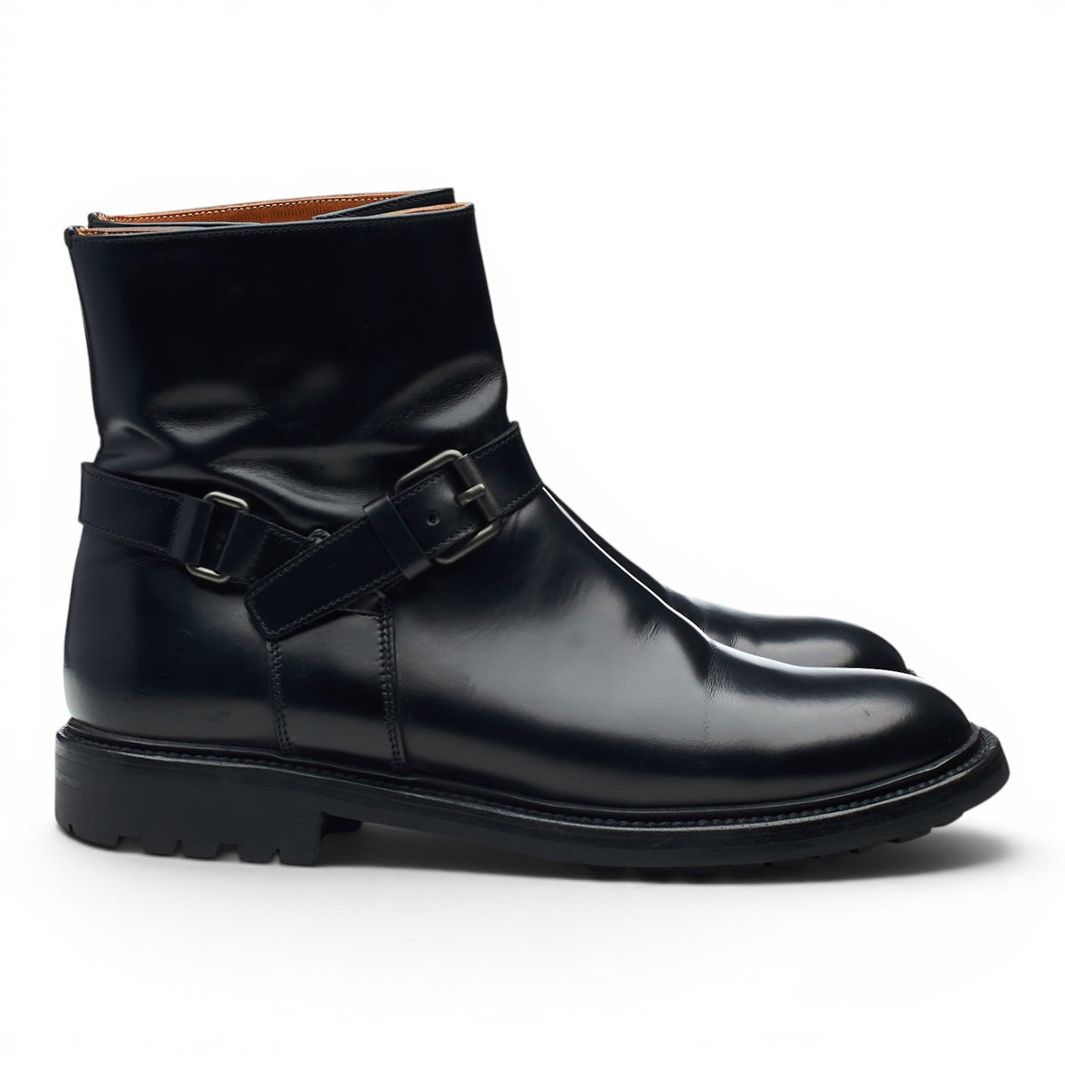 Women's 'Ashlyn' Black Leather Buckle Boots UK 5 EU 38