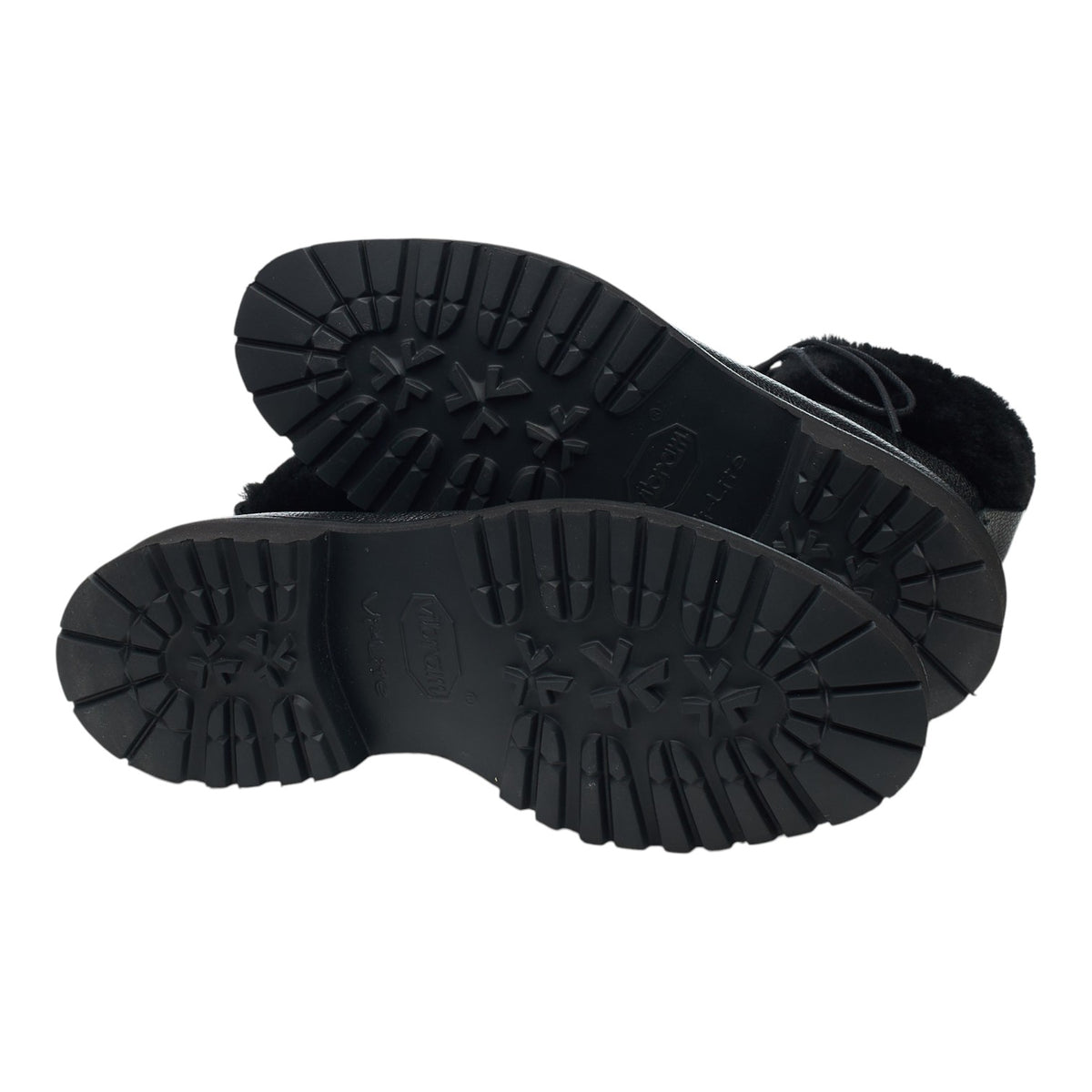 Women's 'Alisa' Black Leather Shearling Boots UK 5.5 C