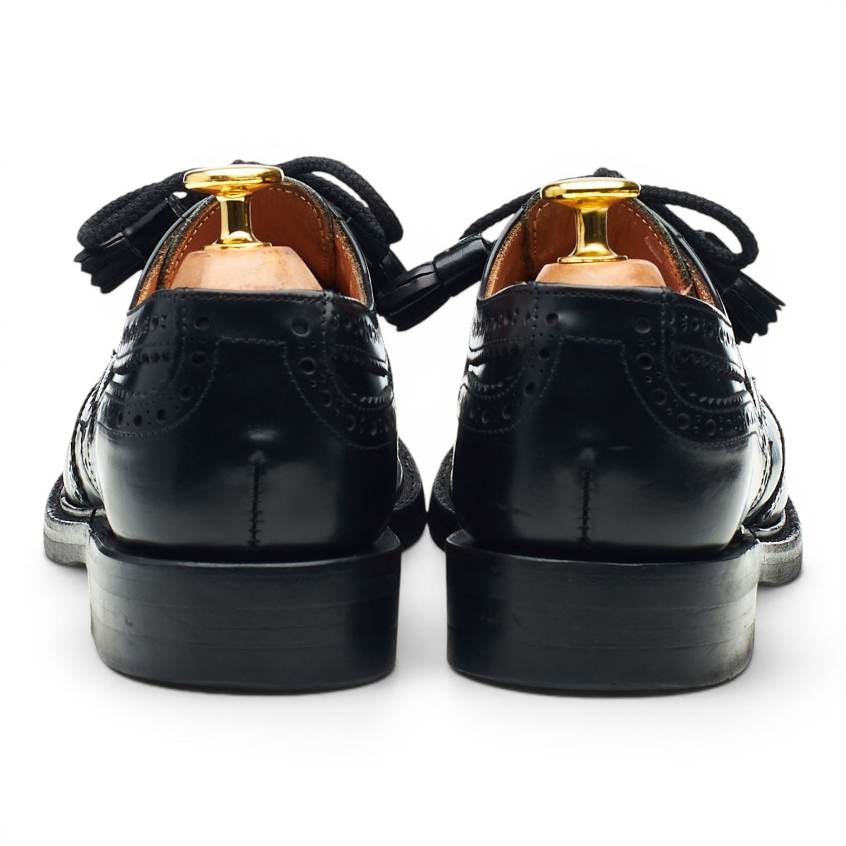 Women's 'Marianne' Black Leather Derby Brogues UK 4 D