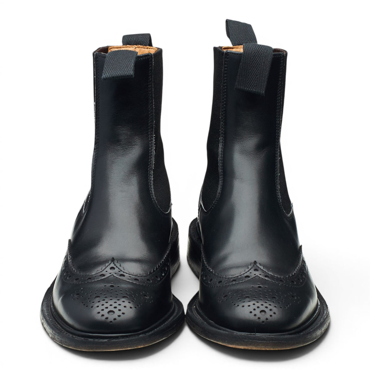Women's 'Silvia' Black Leather Chelsea Boots UK 5