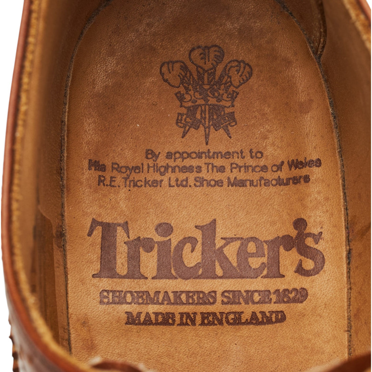Women's 'Anne' Tan Brown Leather Derby Brogues UK 6