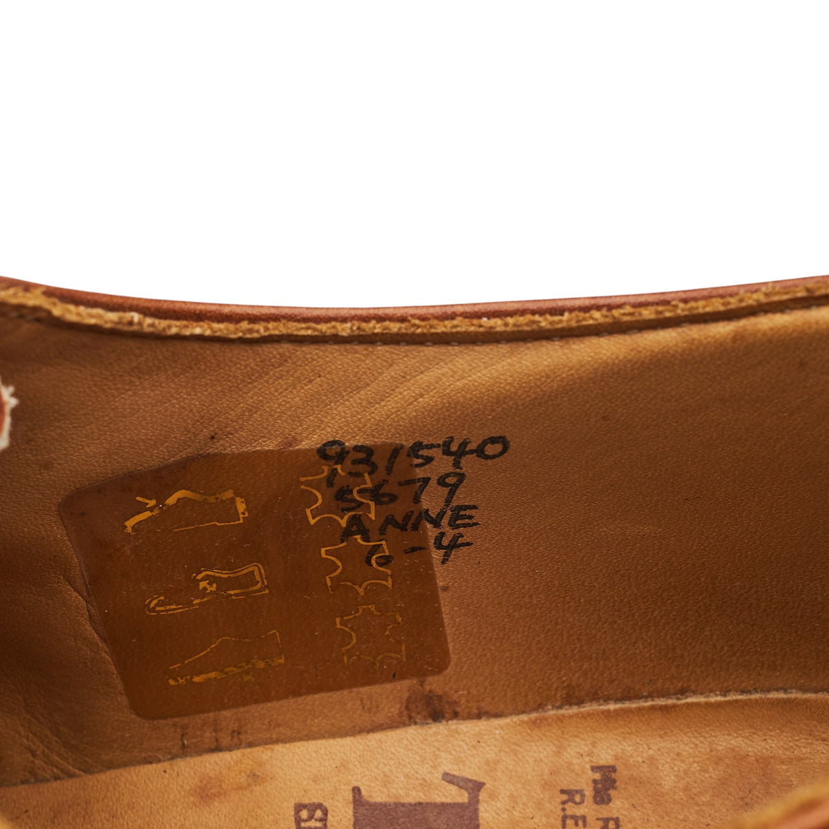 Women's 'Anne' Tan Brown Leather Derby Brogues UK 6
