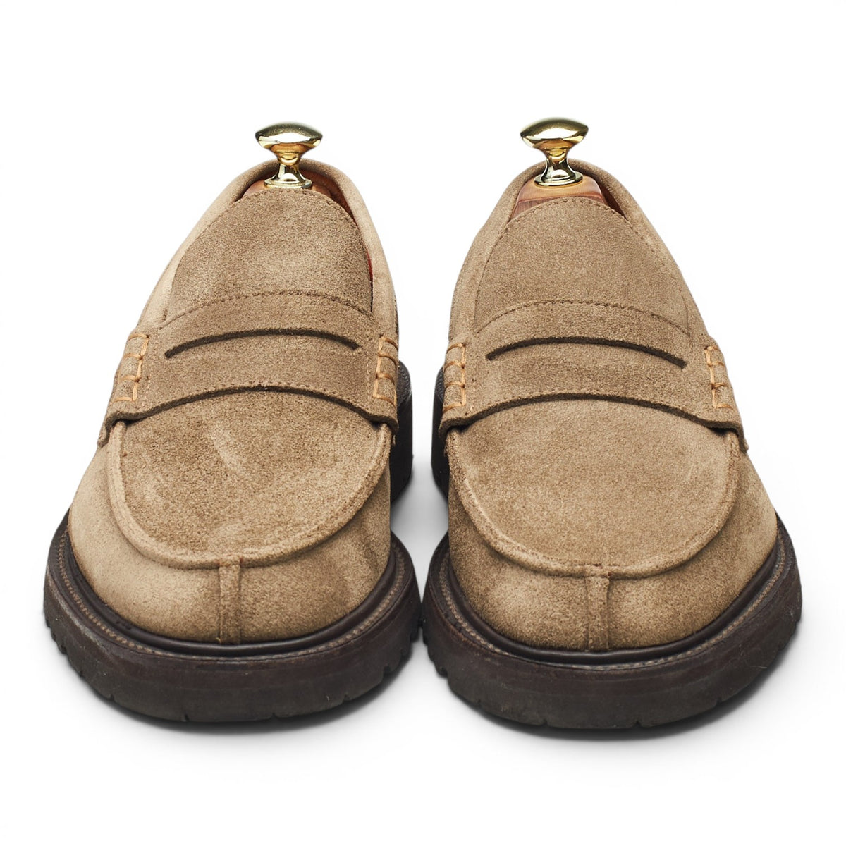 Women's 'Eva' Stone Suede Loafers UK 7.5