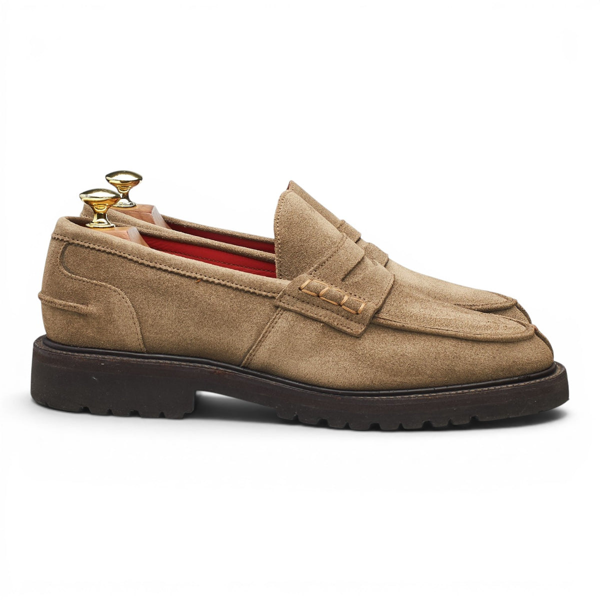 Women's 'Eva' Stone Suede Loafers UK 7.5