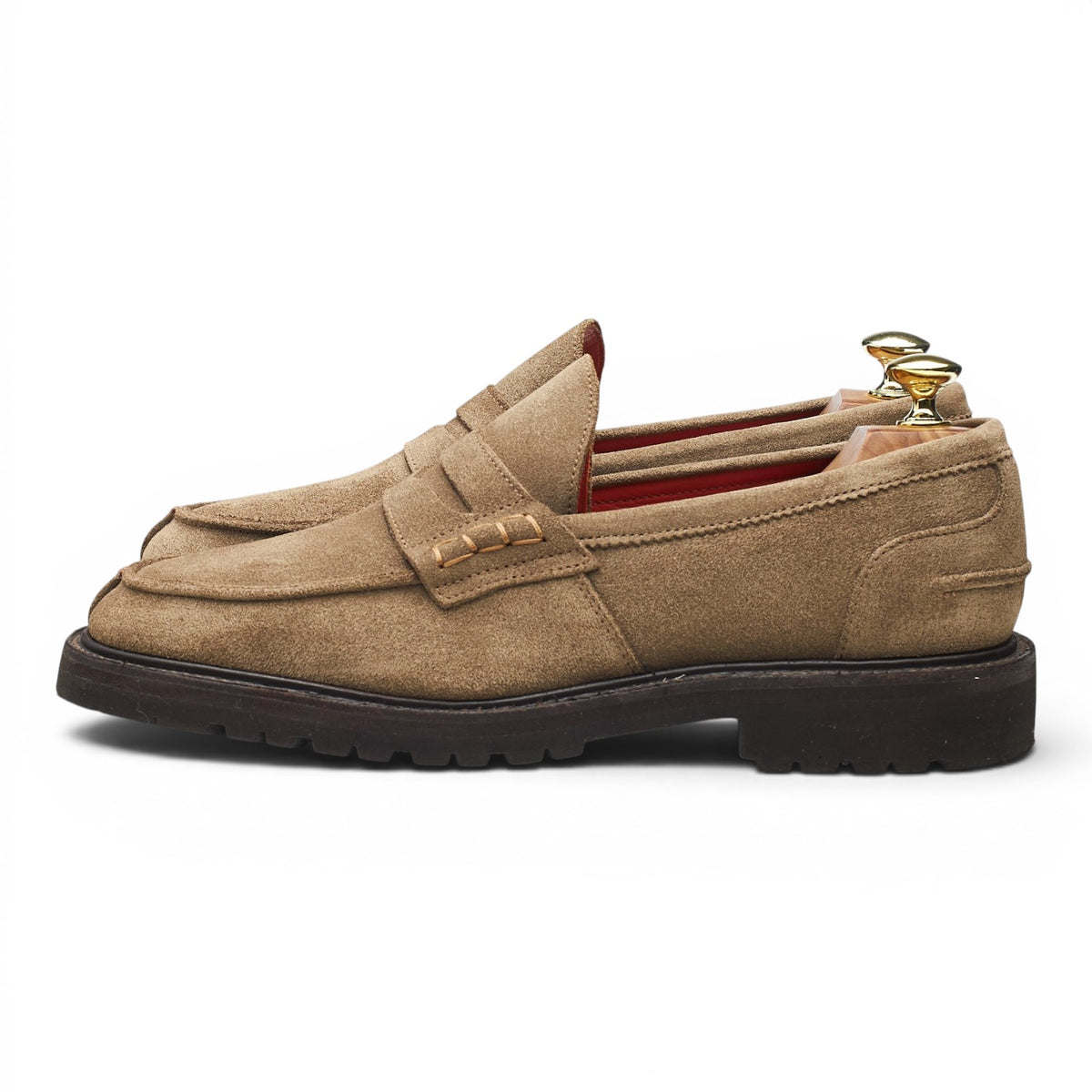 Women's 'Eva' Stone Suede Loafers UK 7.5