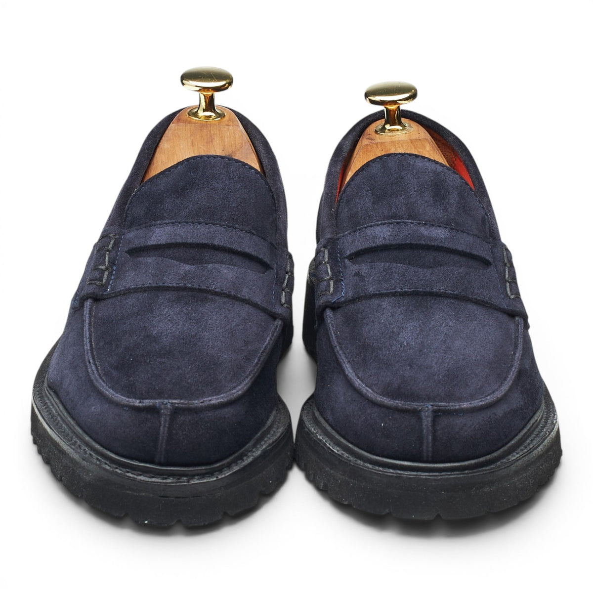 Women's 'Eva' Navy Blue Suede Loafers UK 3