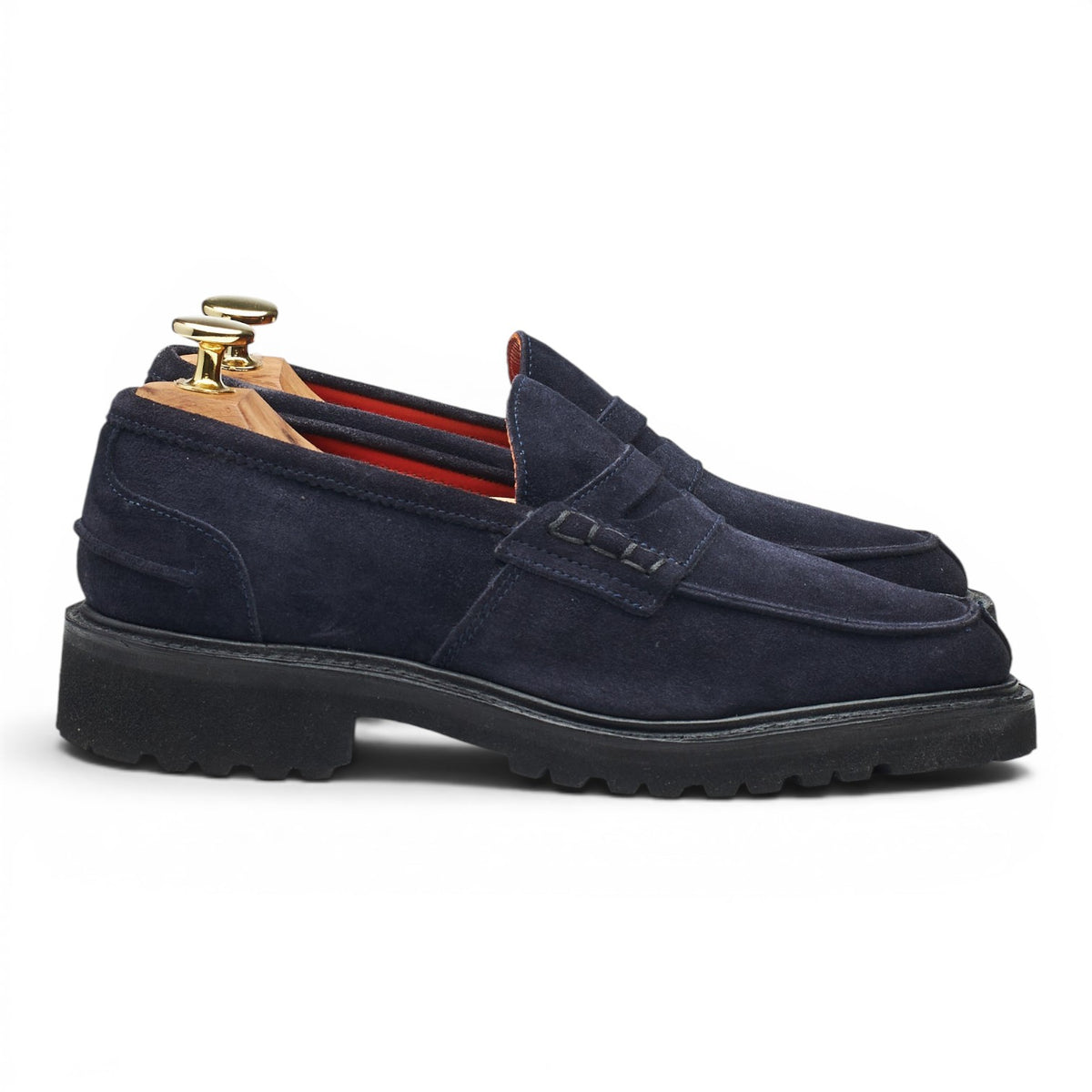 Women's 'Eva' Navy Blue Suede Loafers UK 3