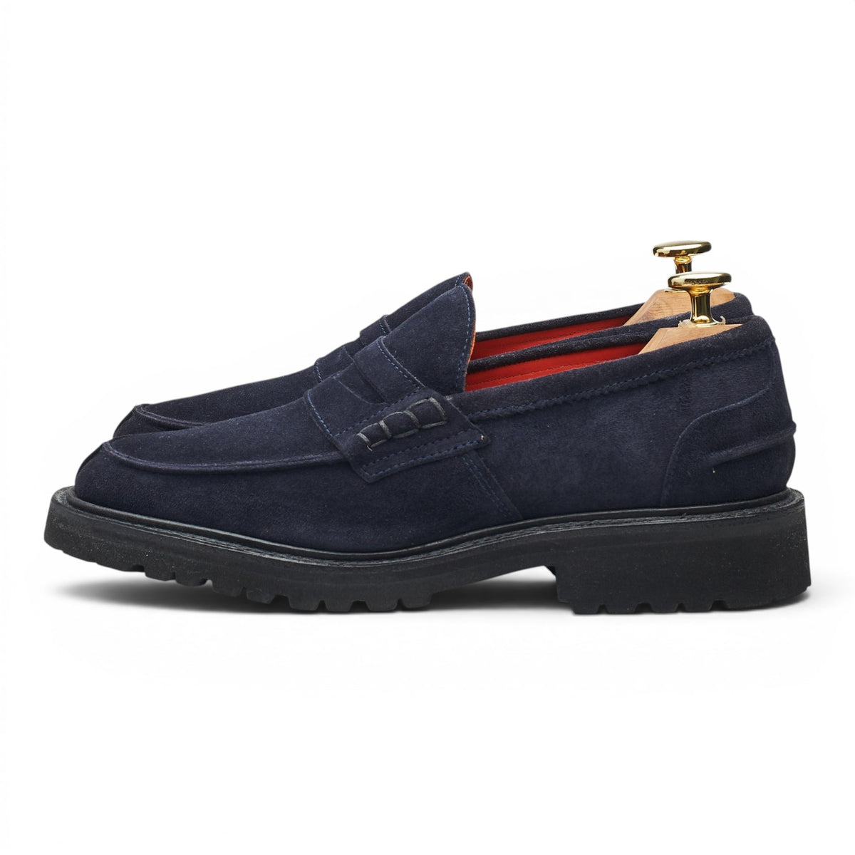 Women's 'Eva' Navy Blue Suede Loafers UK 3