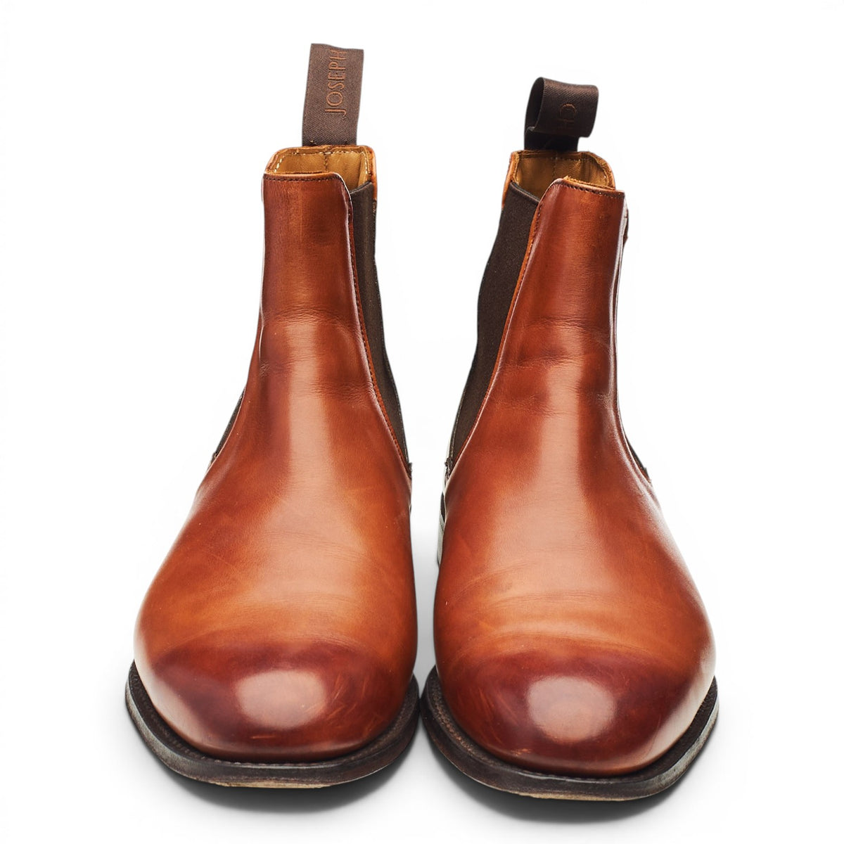 Women's 'Clara' Tan Brown Leather Chelsea Boots UK 6.5 D