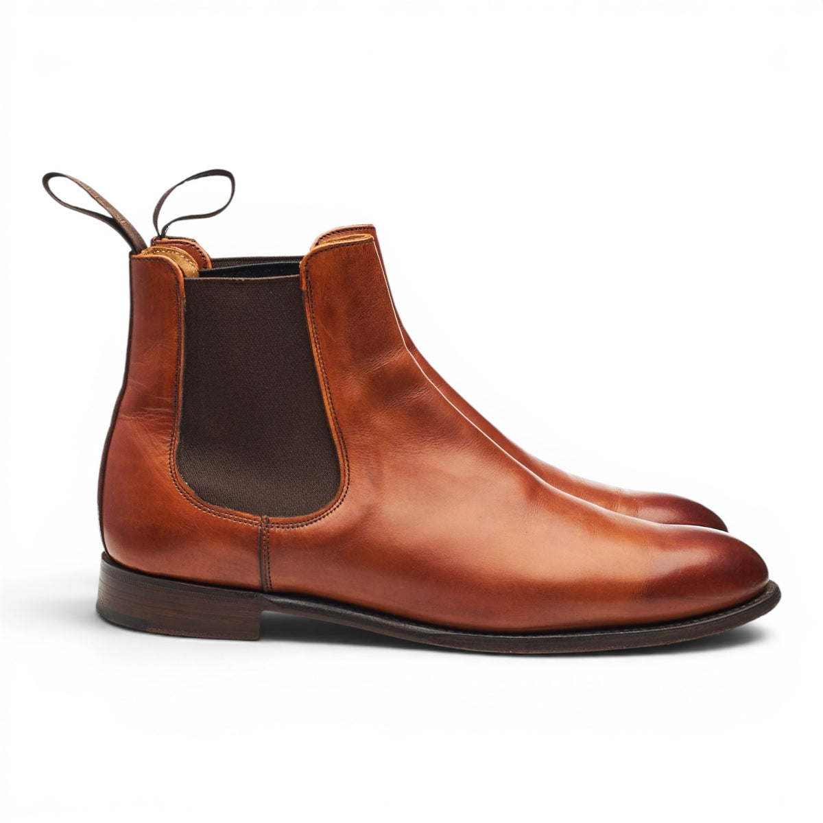Women's 'Clara' Tan Brown Leather Chelsea Boots UK 6.5 D
