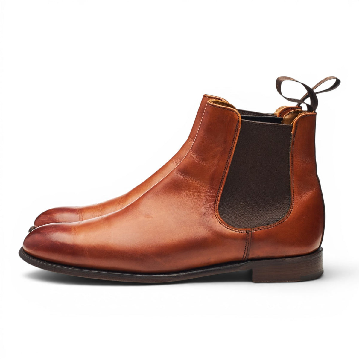 Women's 'Clara' Tan Brown Leather Chelsea Boots UK 6.5 D