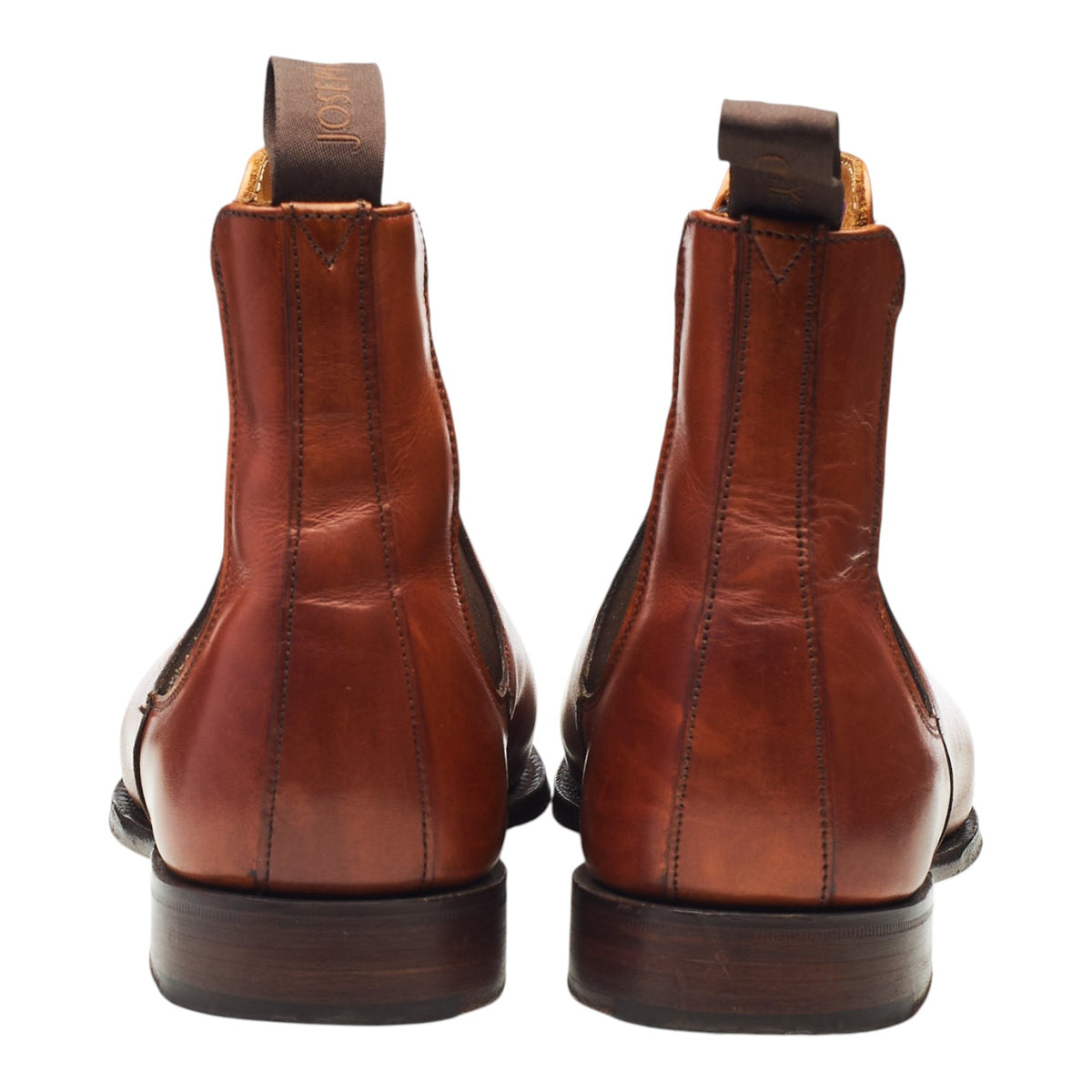 Women's 'Clara' Tan Brown Leather Chelsea Boots UK 6.5 D