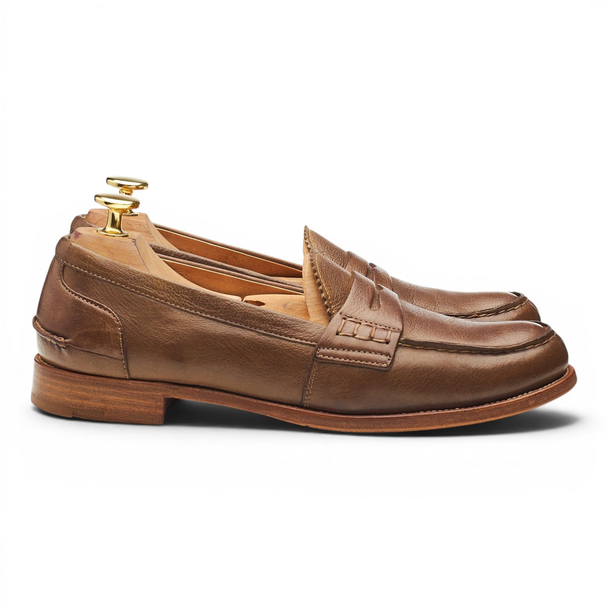 Women's 'Sally' Brown Leather Loafers UK 4.5 EU 37.5