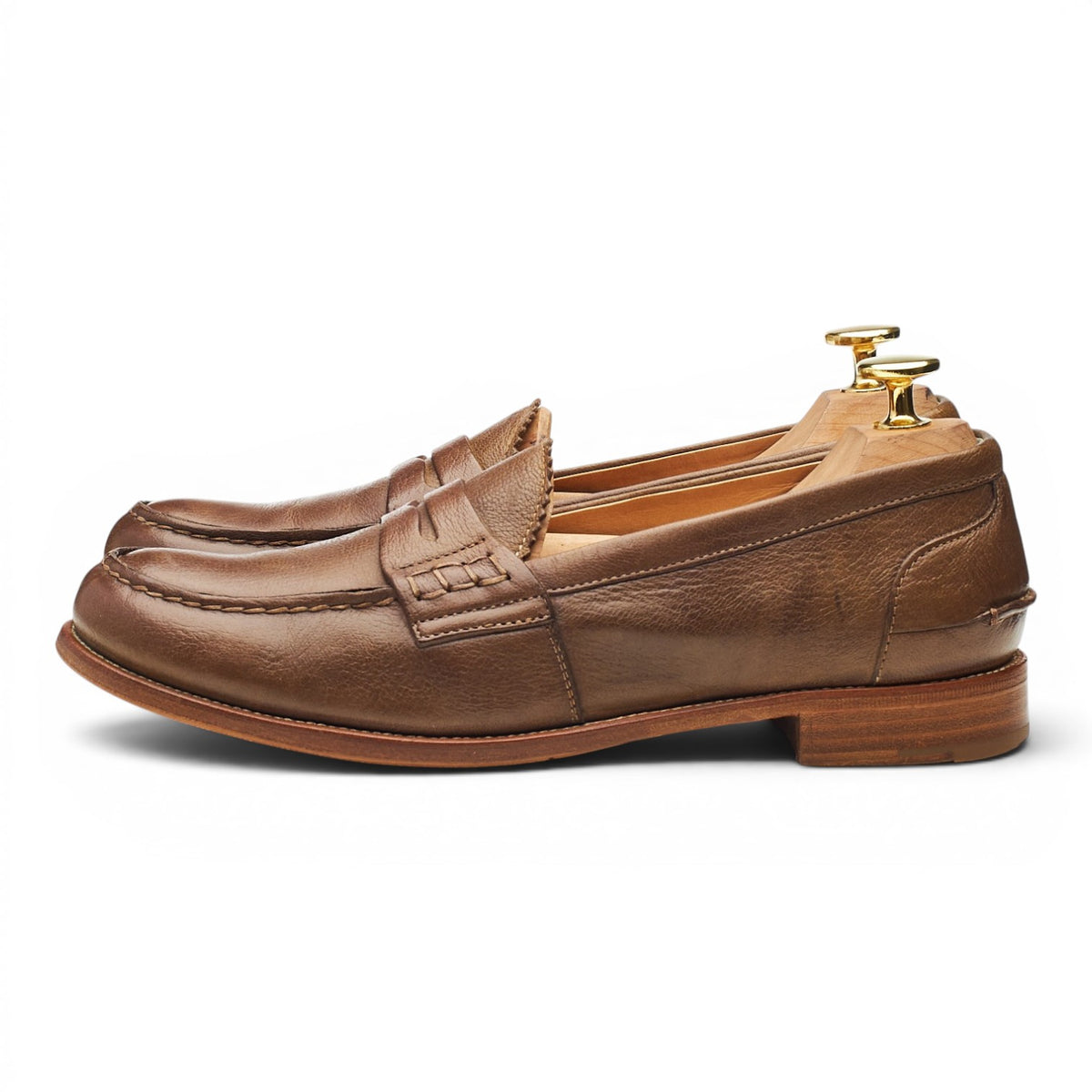 Women's 'Sally' Brown Leather Loafers UK 4.5 EU 37.5