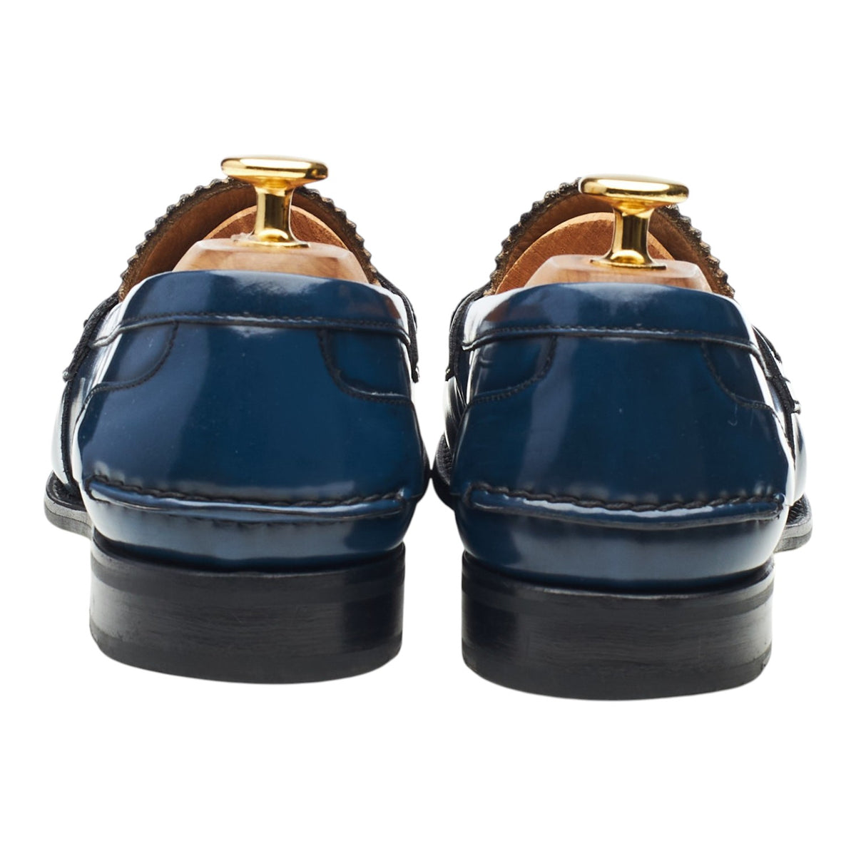 Women's 'Sally' Navy Blue Leather Loafers UK 5 EU 38