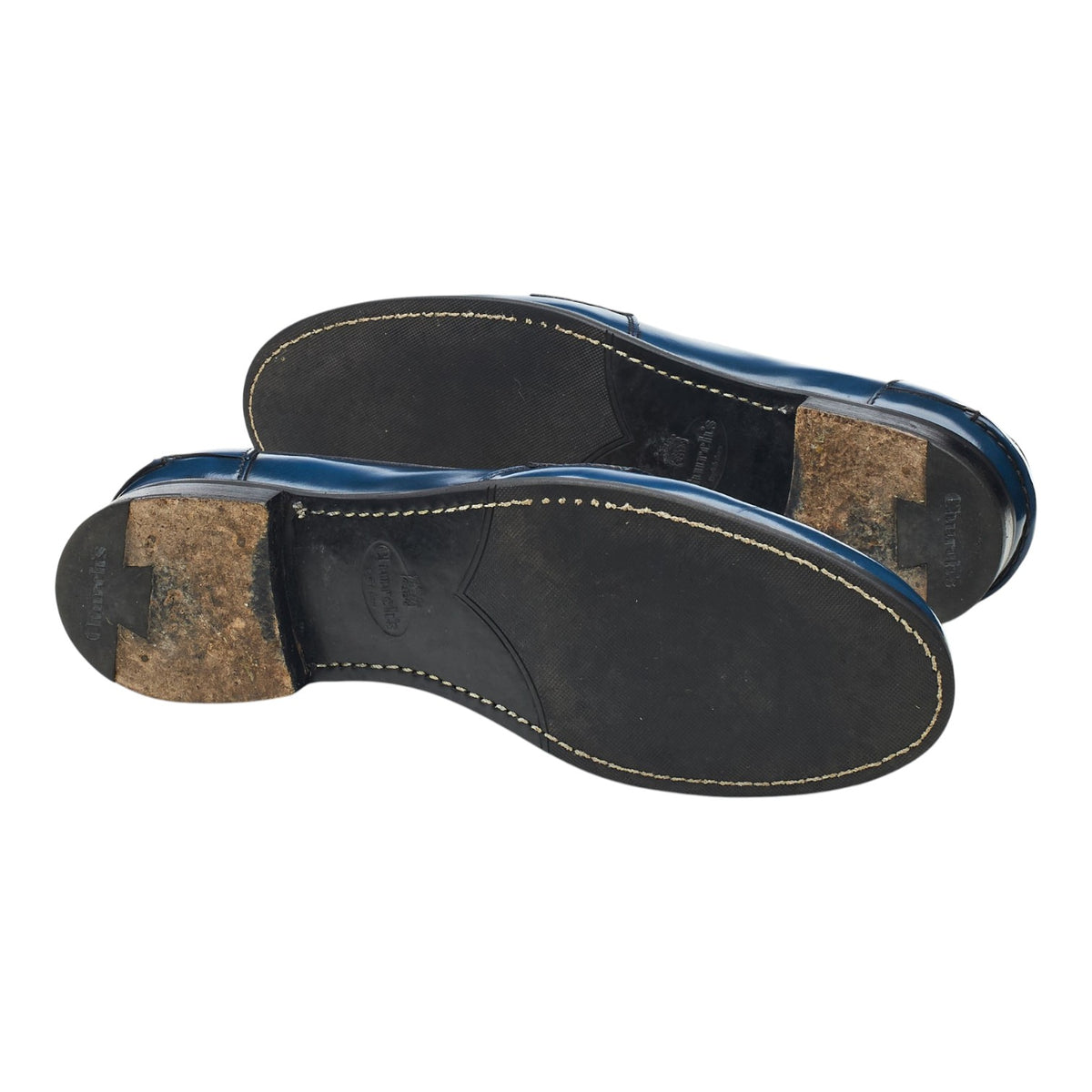 Women's 'Sally' Navy Blue Leather Loafers UK 5 EU 38
