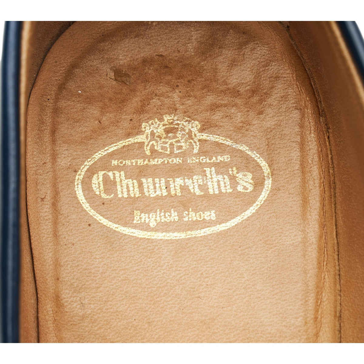 Women's 'Sally' Navy Blue Leather Loafers UK 5 EU 38