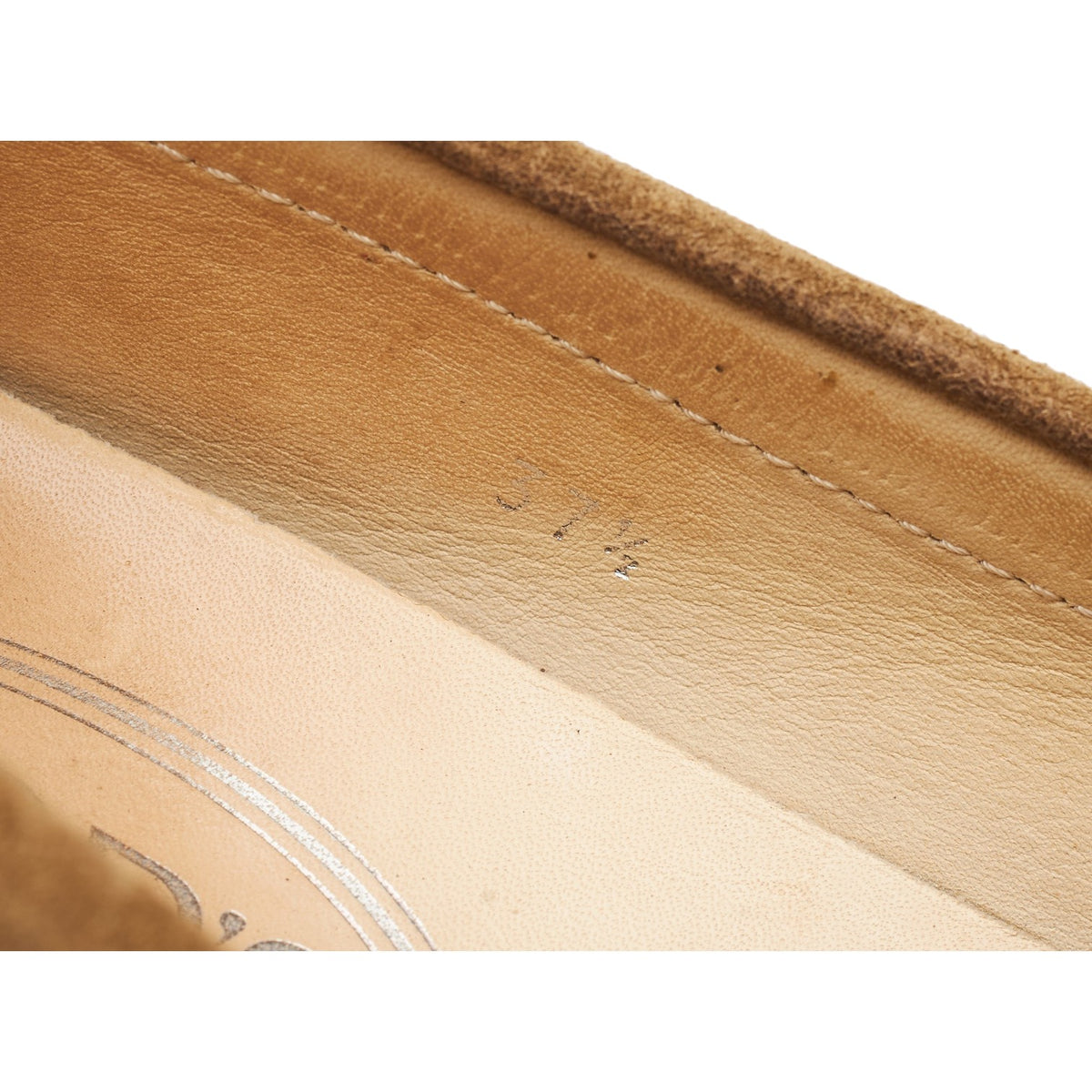 Women's Beige Suede Loafers UK 4.5 EU 37.5