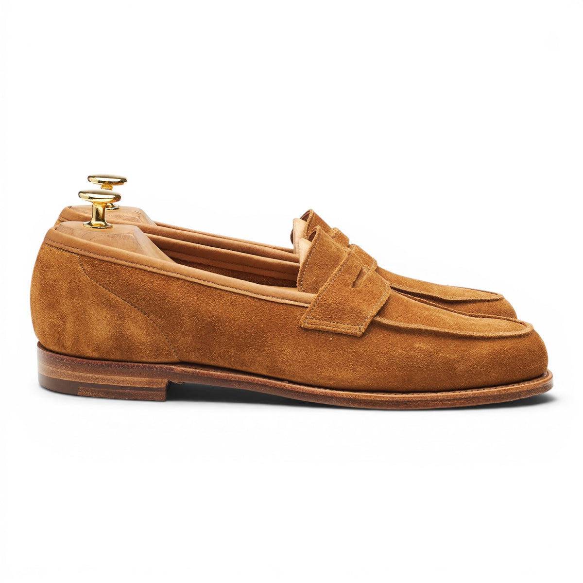 Women's 'Lilou' Tan Brown Suede Loafers UK 5.5 D