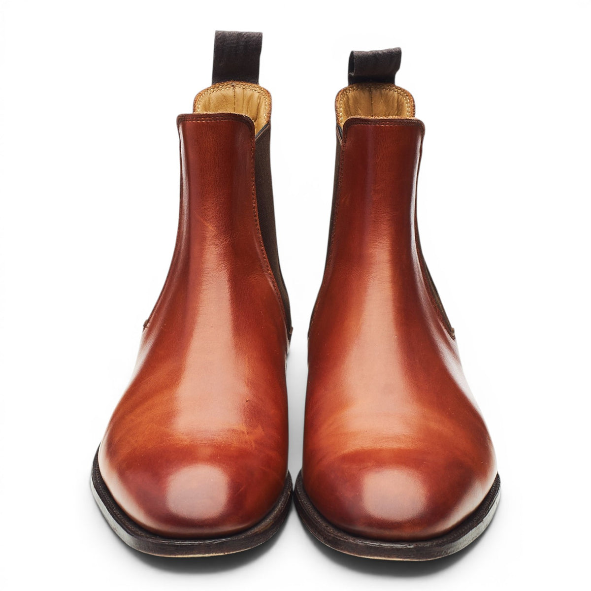 Women's 'Bonnie' Tan Brown Leather Chelsea Boots UK 4 C