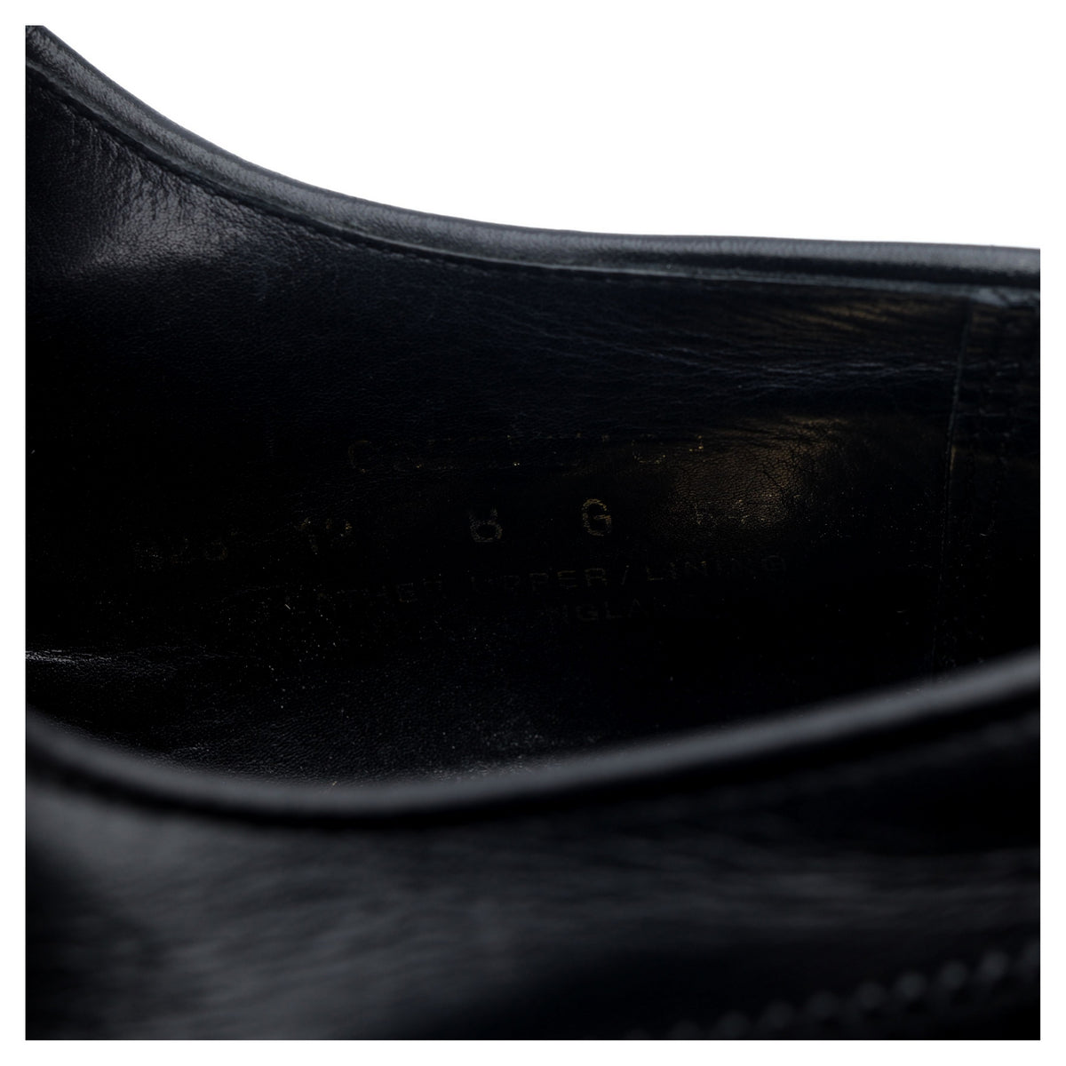 &#39;Greenwich&#39; Black Leather Derby Brogues UK 8 G