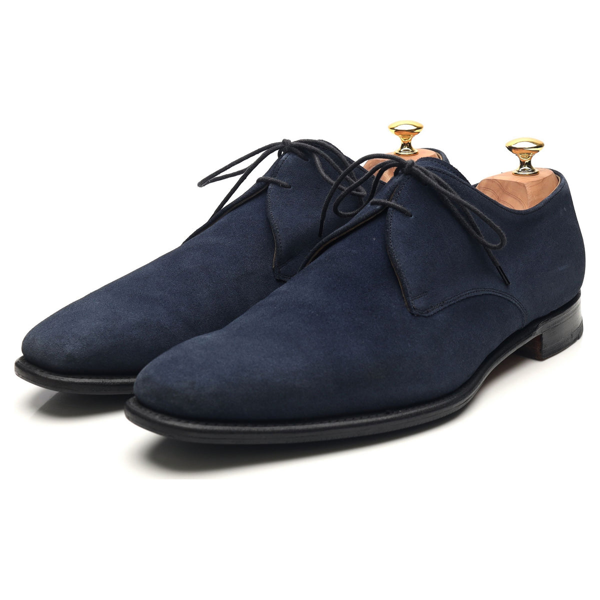 Vintage &#39;Matt&#39; Navy Blue Suede Derby UK 12 F