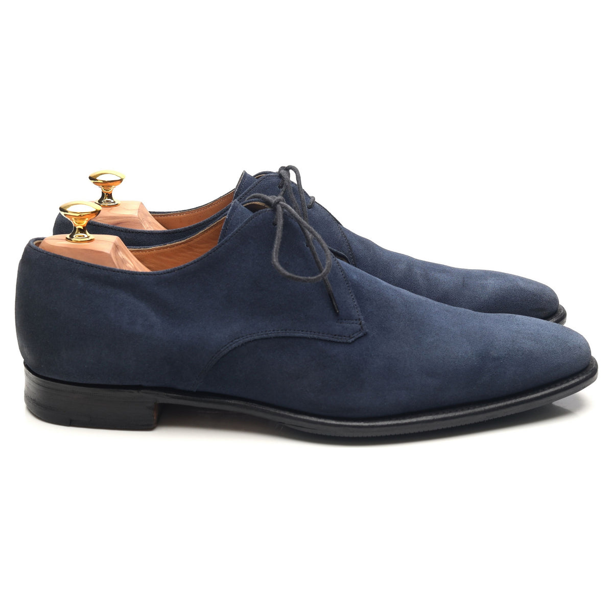 Vintage &#39;Matt&#39; Navy Blue Suede Derby UK 12 F