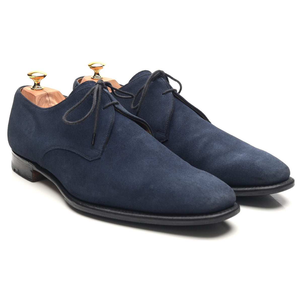 Vintage &#39;Matt&#39; Navy Blue Suede Derby UK 12 F