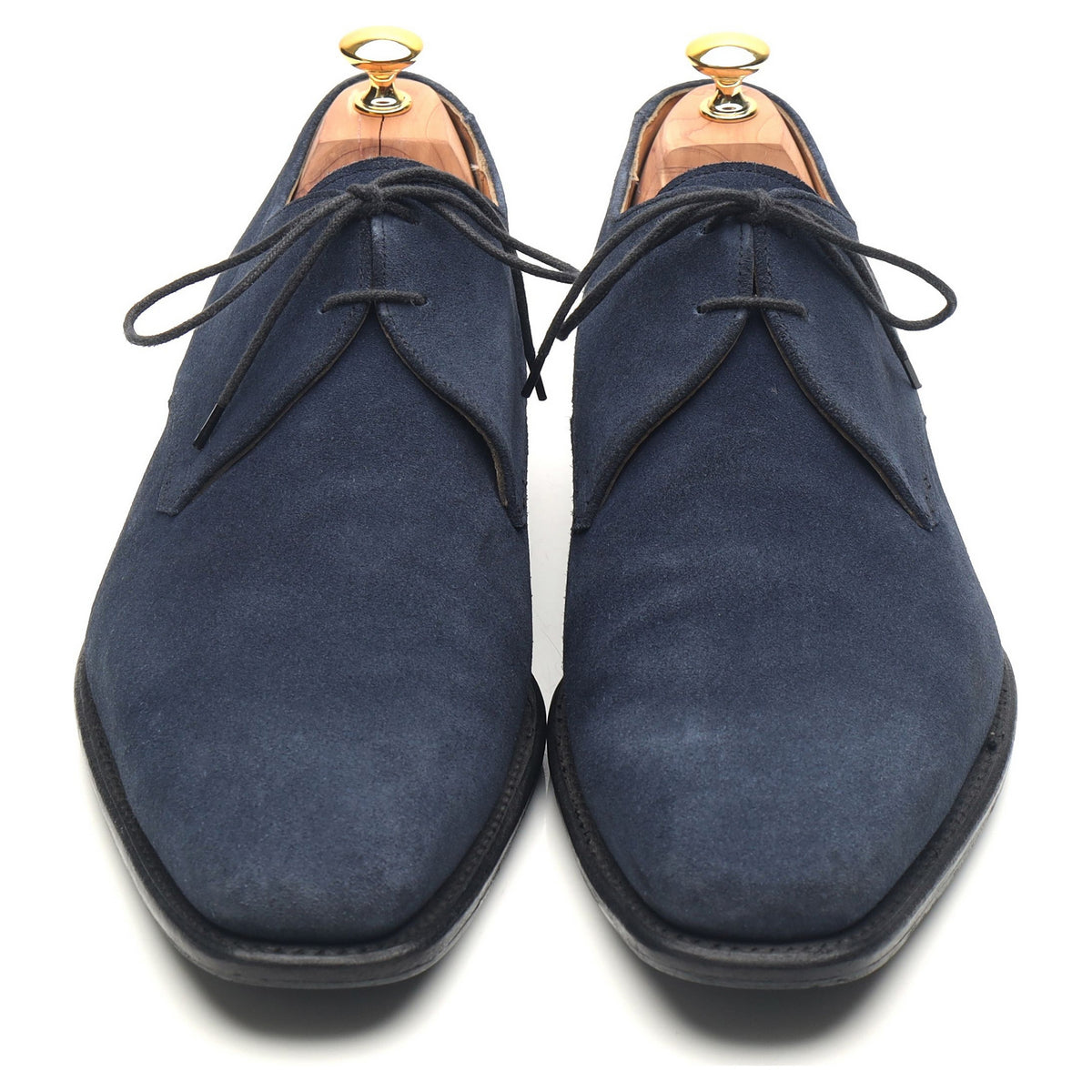 Vintage &#39;Matt&#39; Navy Blue Suede Derby UK 12 F