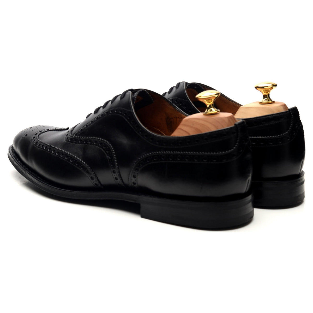 &#39;Chetwynd&#39; Black Leather Oxford Brogues UK 10 G