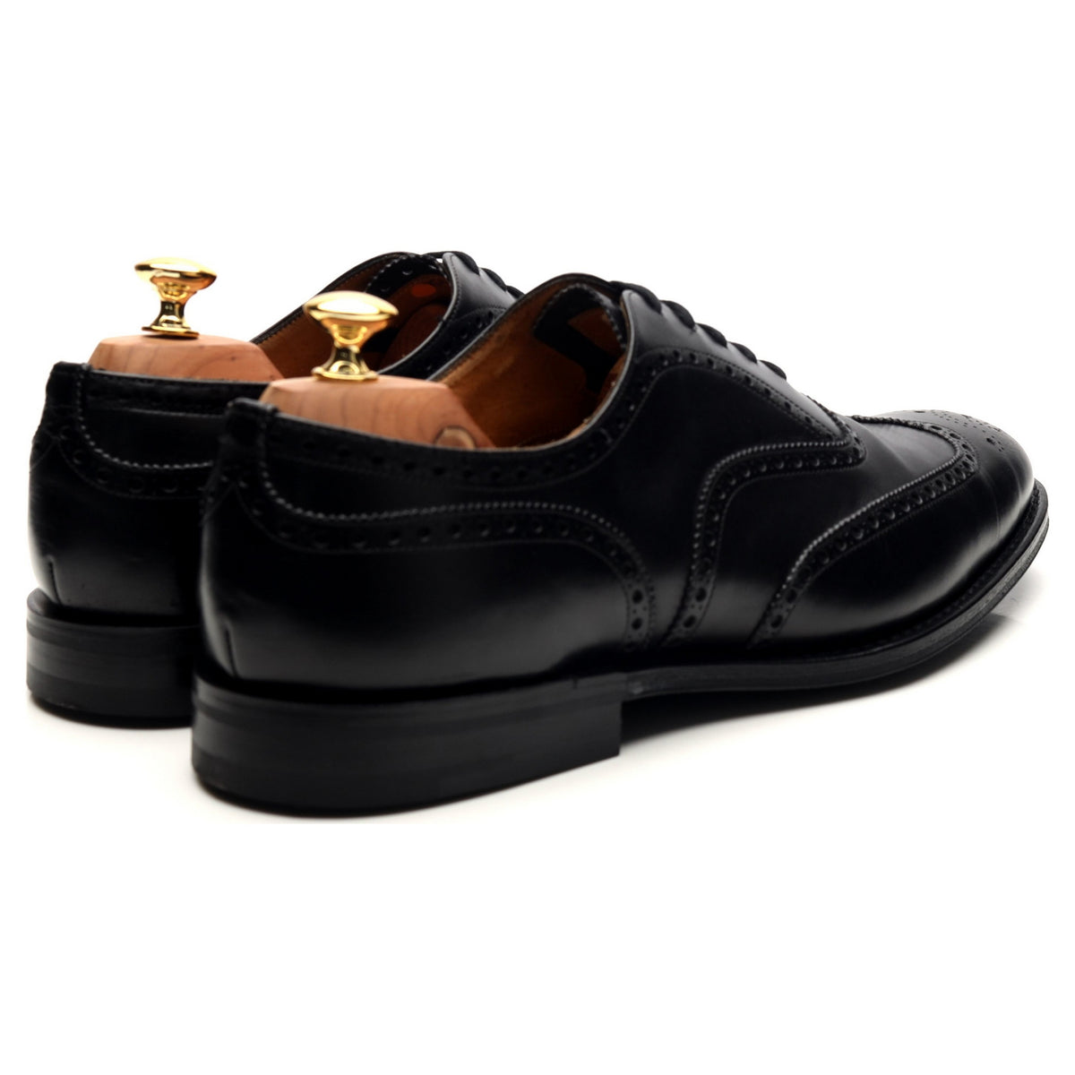 &#39;Chetwynd&#39; Black Leather Oxford Brogues UK 10 G