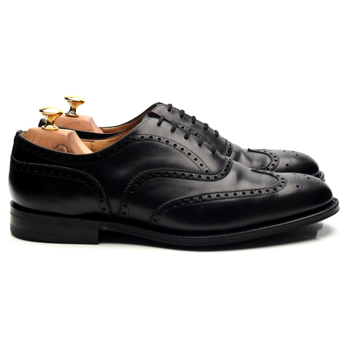 &#39;Chetwynd&#39; Black Leather Oxford Brogues UK 10 G