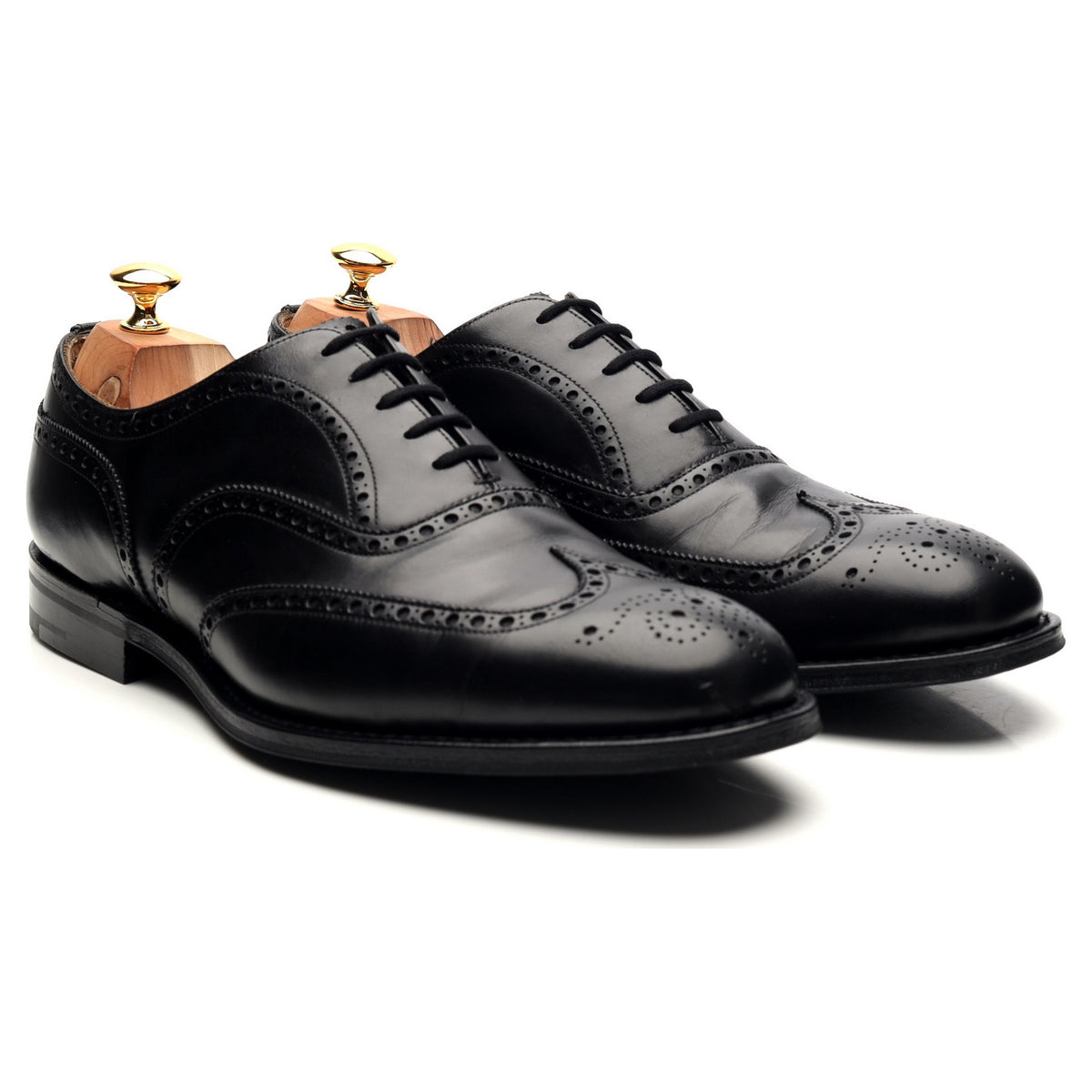 &#39;Chetwynd&#39; Black Leather Oxford Brogues UK 10 G