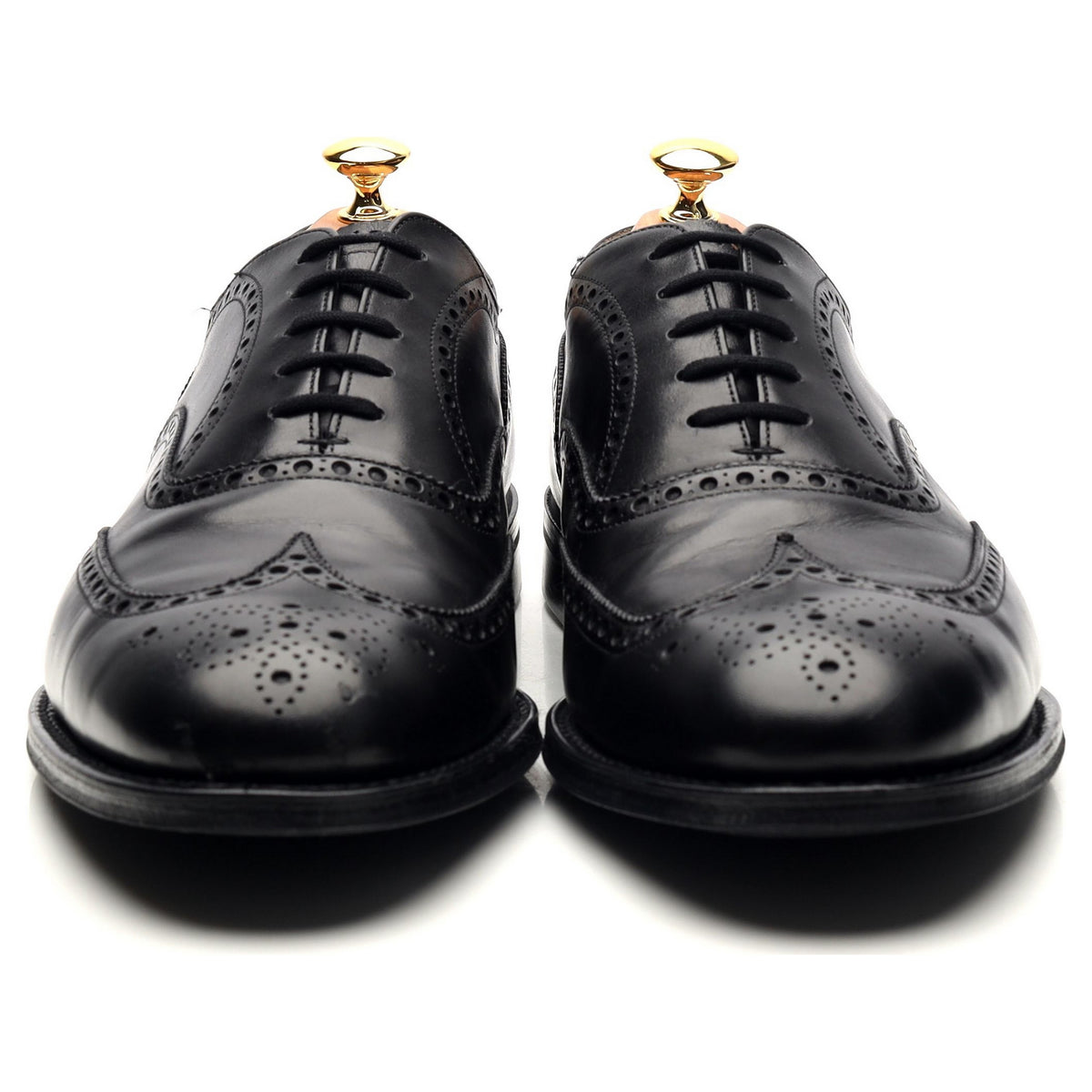 &#39;Chetwynd&#39; Black Leather Oxford Brogues UK 10 G