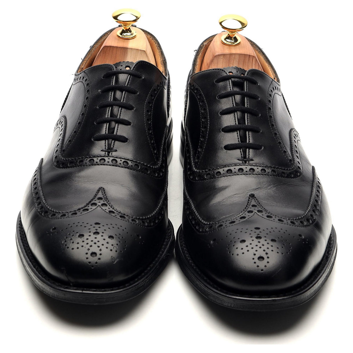 &#39;Chetwynd&#39; Black Leather Oxford Brogues UK 10 G