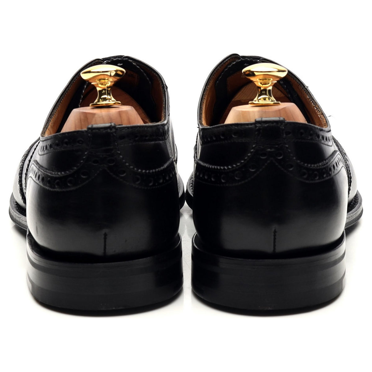 &#39;Chetwynd&#39; Black Leather Oxford Brogues UK 10 G