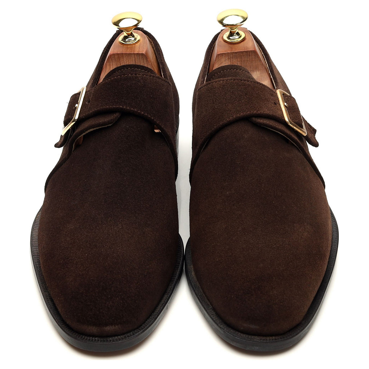 &#39;Fleet&#39; Brown Suede Monk Strap UK 7.5