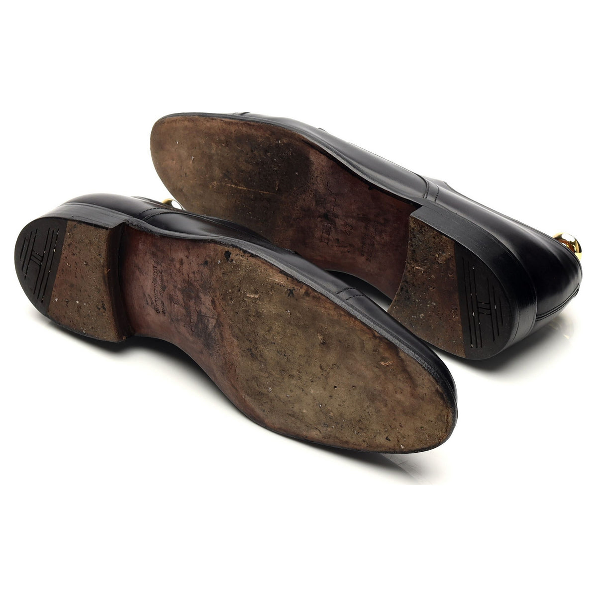 Hermes &#39;Jud&#39; Black Leather Derby UK 9 EU 43