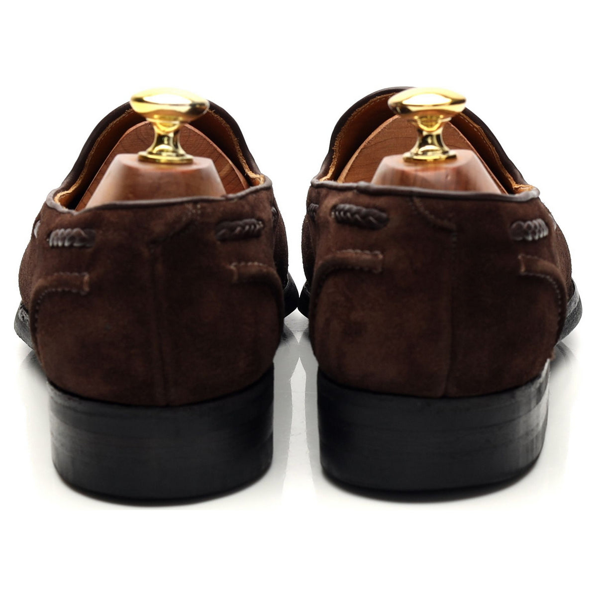 &#39;Belgravia&#39; Dark Brown Suede Tassel Loafers UK 8 E