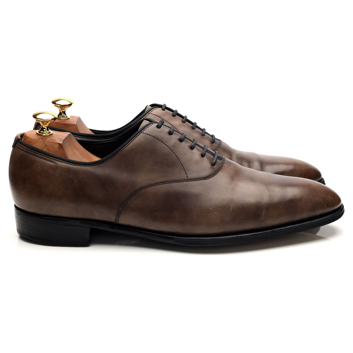 &#39;Garnier II&#39; Grey Museum Leather Oxford UK 10.5 E