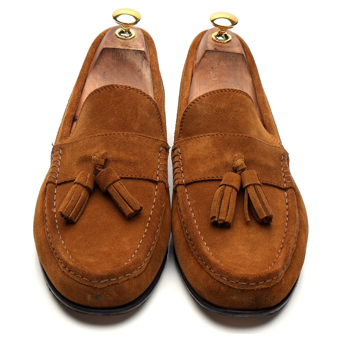 &#39;Camerino&#39; Snuff Brown Suede Tassel Loafers UK 11 EU 45