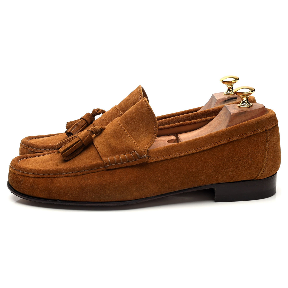 &#39;Camerino&#39; Snuff Brown Suede Tassel Loafers UK 11 EU 45