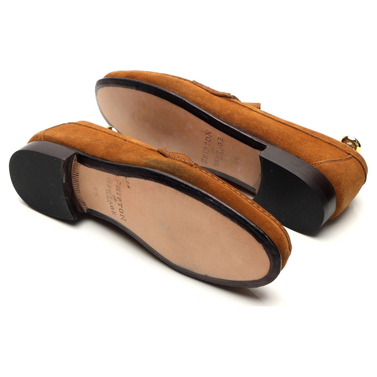 &#39;Camerino&#39; Snuff Brown Suede Tassel Loafers UK 11 EU 45
