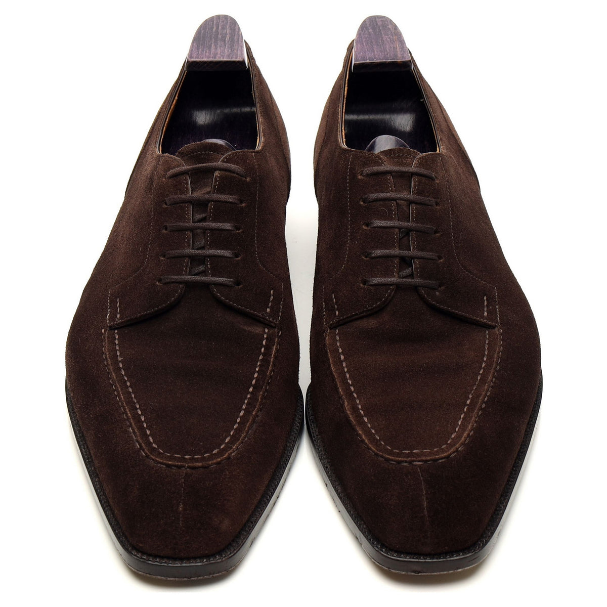 &#39;8008&#39; Dark Brown Suede Split Toe Derby UK 9