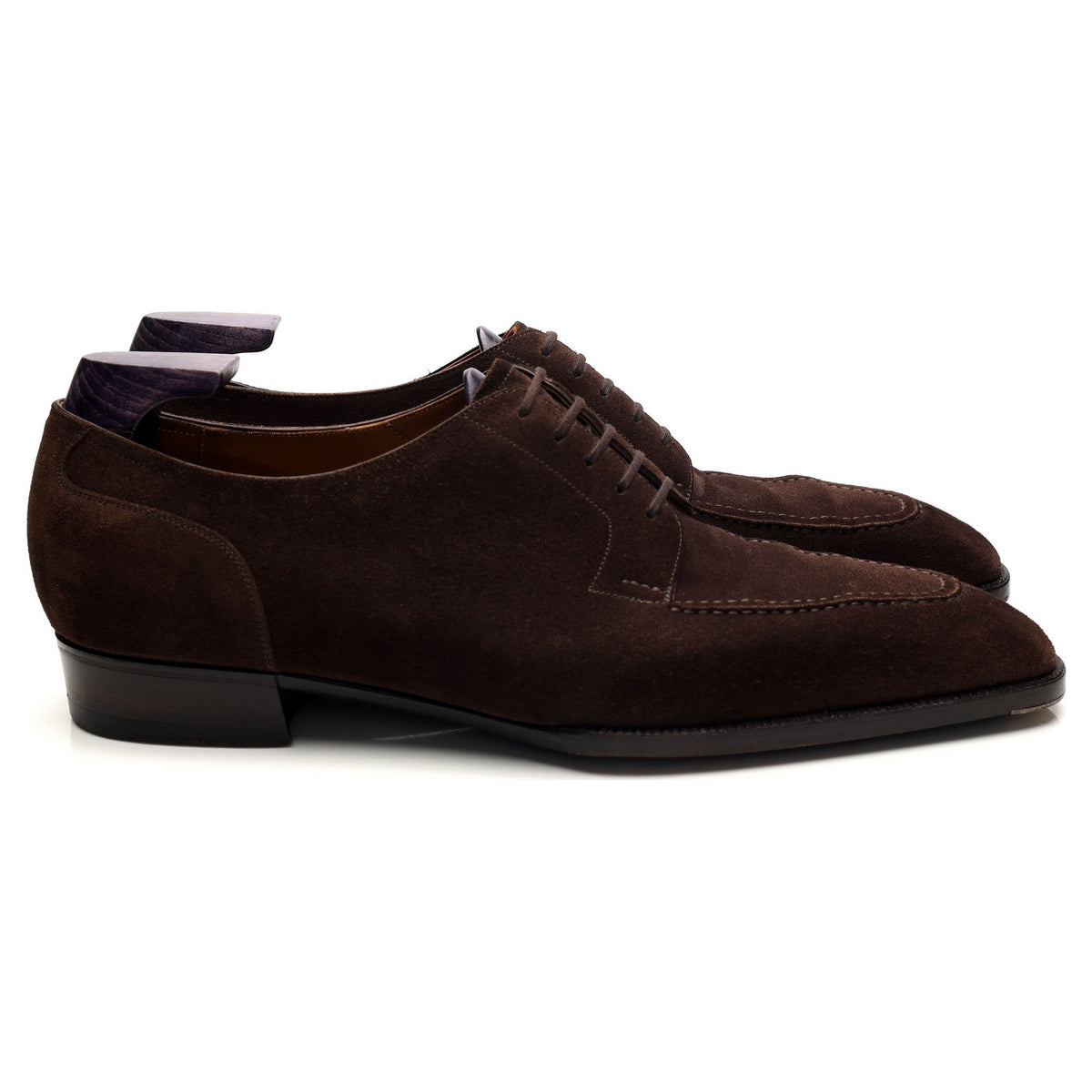 &#39;8008&#39; Dark Brown Suede Split Toe Derby UK 9