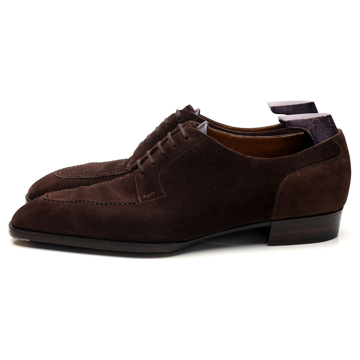 &#39;8008&#39; Dark Brown Suede Split Toe Derby UK 9