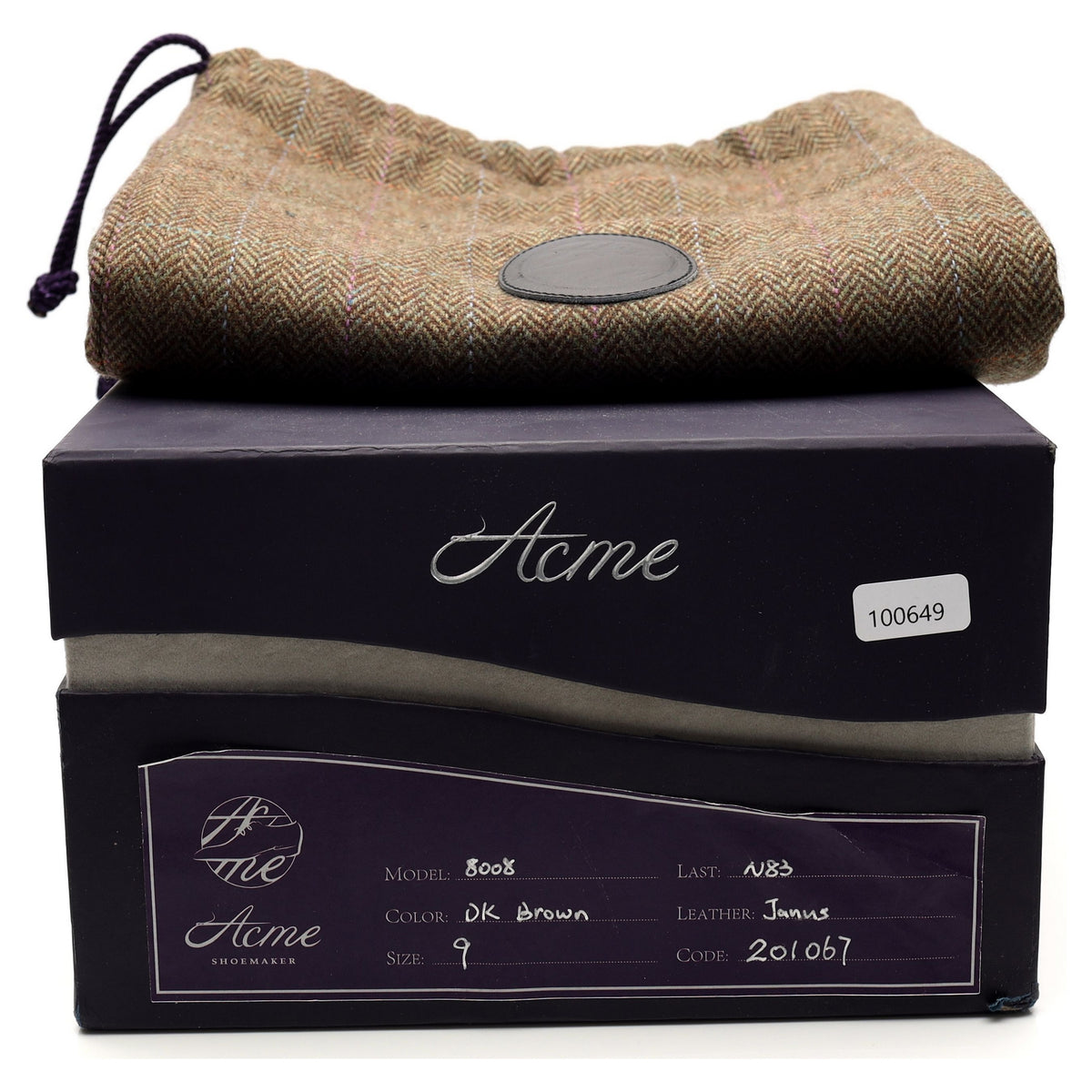 &#39;8008&#39; Dark Brown Suede Split Toe Derby UK 9