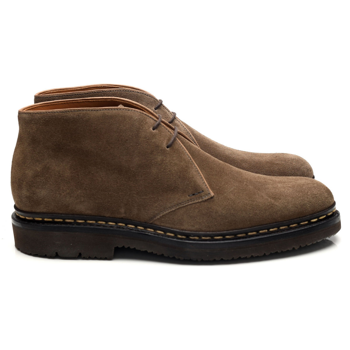 &#39;Genet&#39; Taupe Brown Suede Chukka Boots UK 7