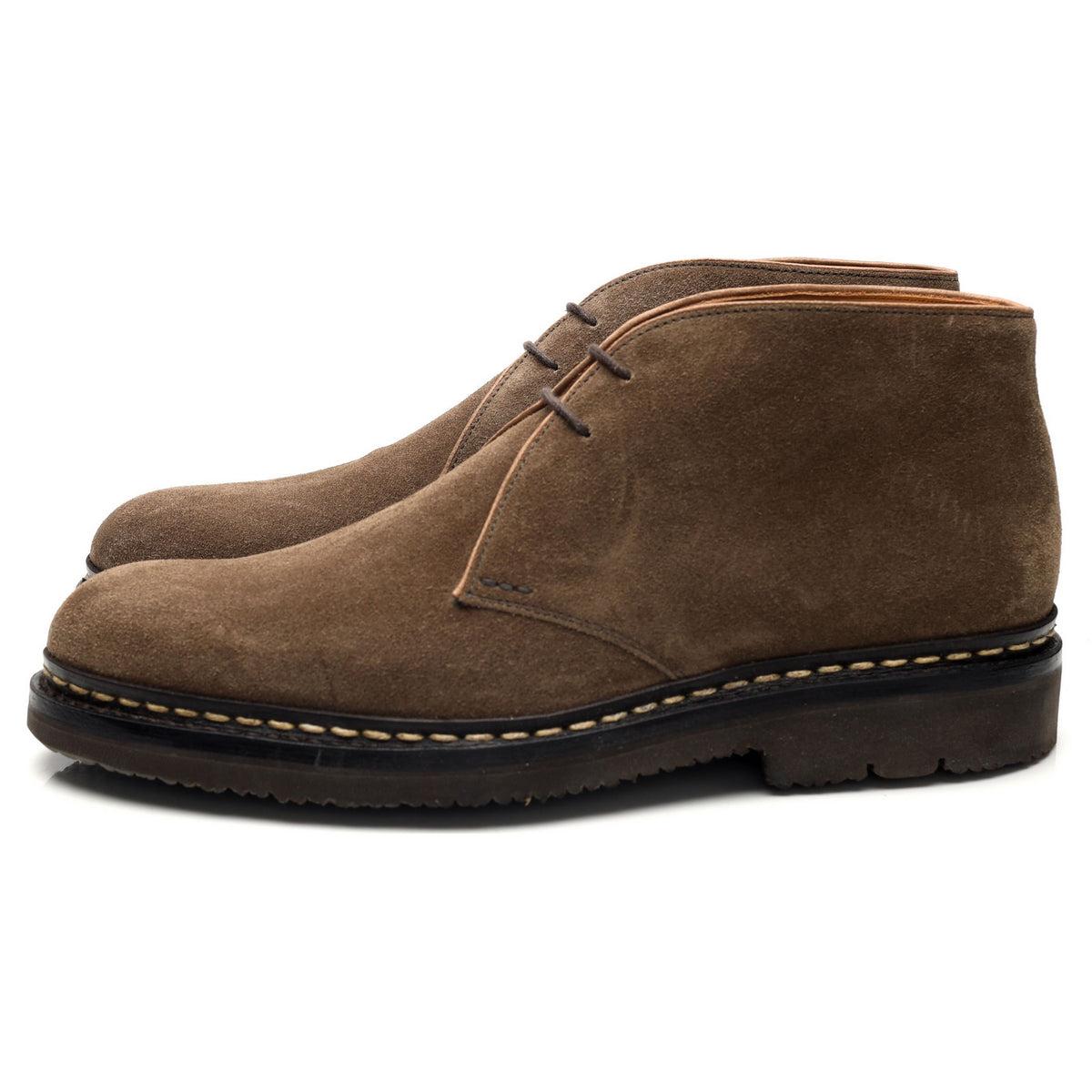 &#39;Genet&#39; Taupe Brown Suede Chukka Boots UK 7