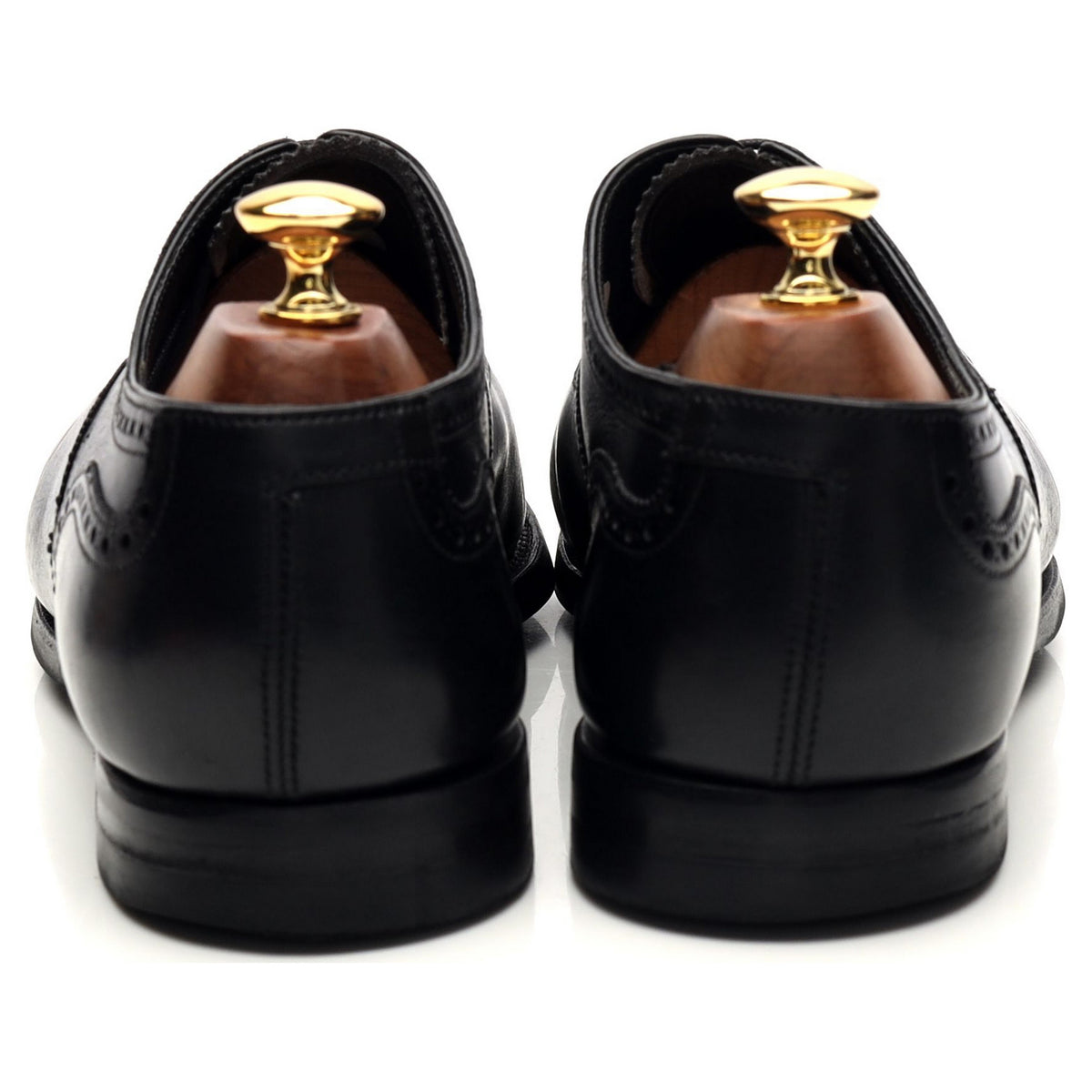 Foster &amp; Son &#39;Sandringham&#39; Black Leather Oxford Brogues UK 7.5 E